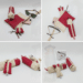 pochettes roses et blanches
