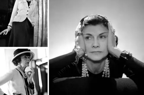 Coco Chanel, la tête entre les mains