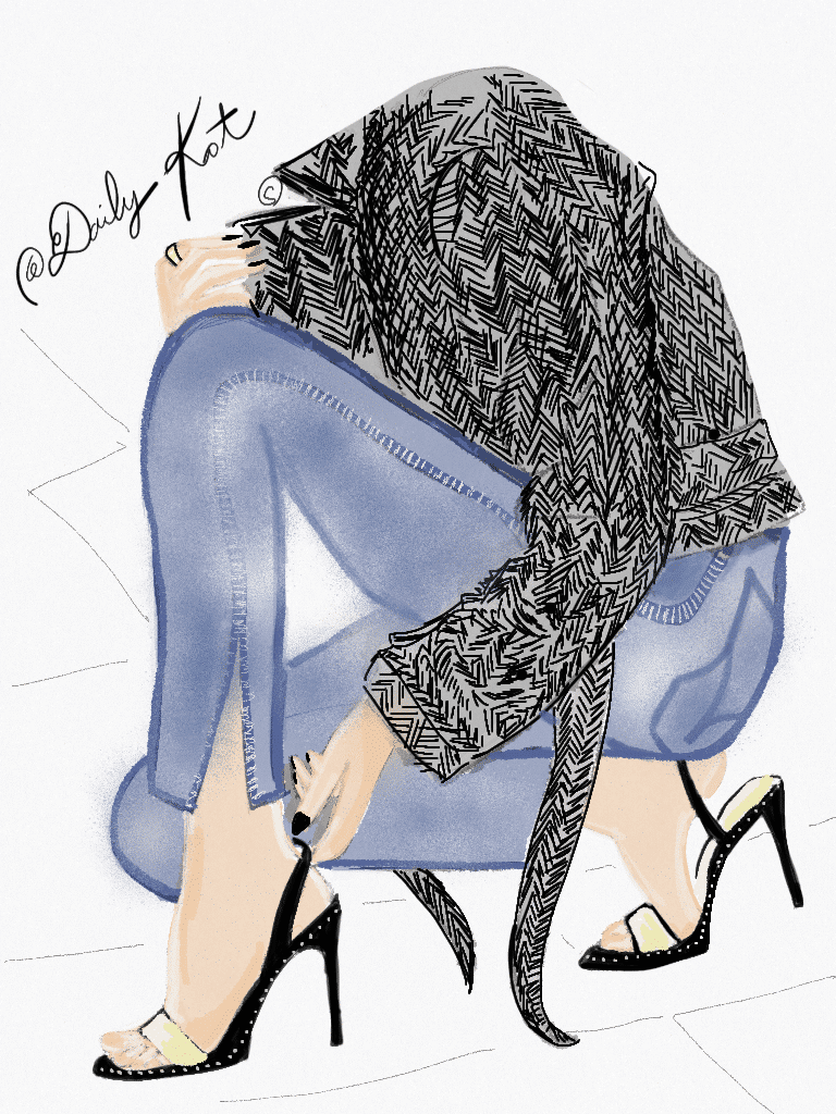 Illustration de mode à l'aquarelle, DailyKat