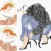 Femme qui remet ses chaussures