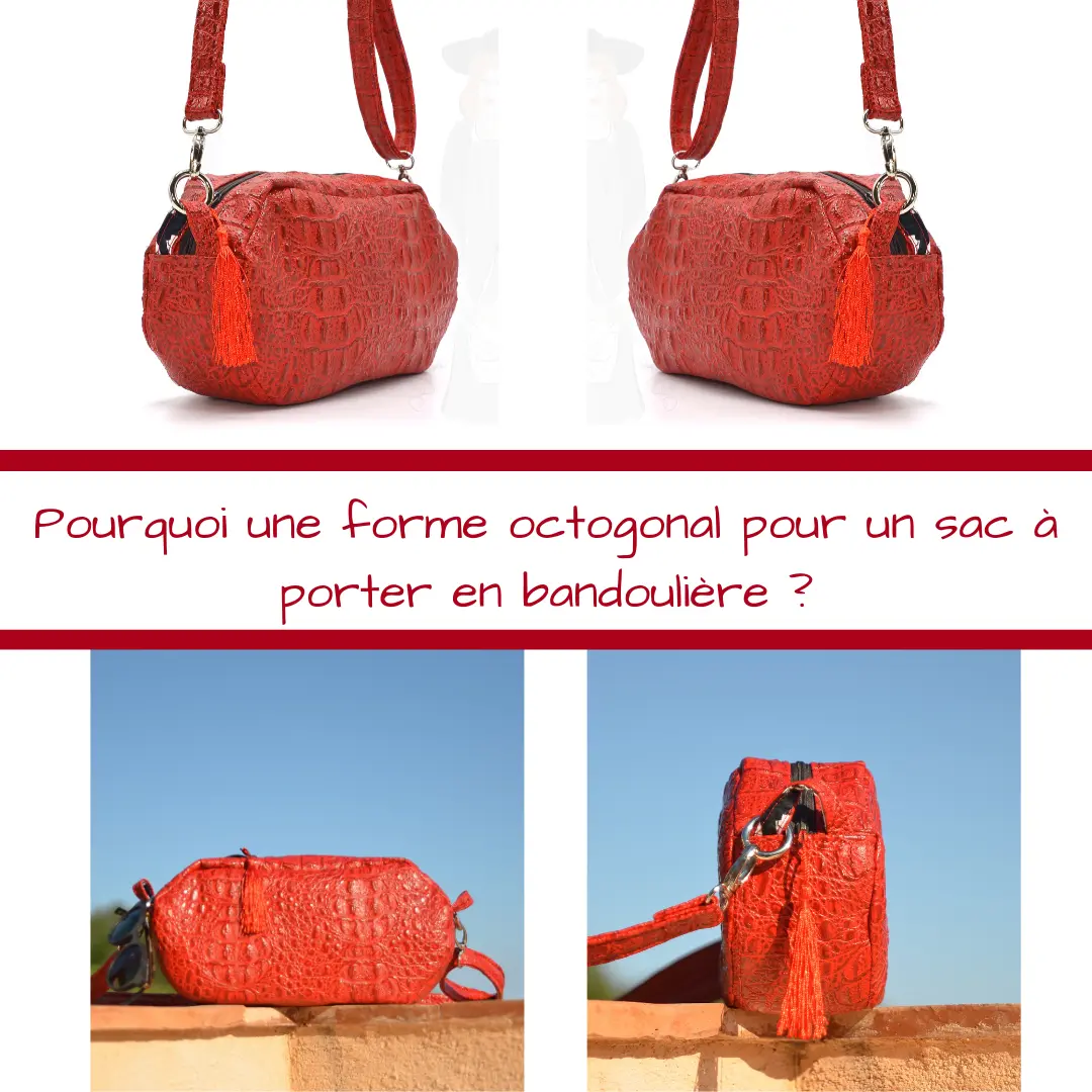 Photo d’entête de l'article pourquoi une forme octoganal pour un sac à porter en bandoulière