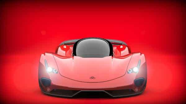 Prototype de voiture de luxe, Ferrari rouge, signification de la couleur rouge