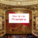 Scène de théâtre baroque, rideaux baissés, pour ce premier billet de Lilie