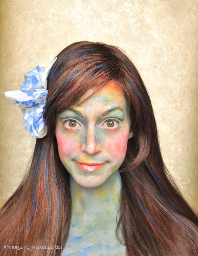 Face painting inspirée par Klimt, modèle Morgane elle-même, MakeUp artist