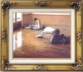 Photo d'un tableau des raboteurs de Caillebotte, peintre impressionist