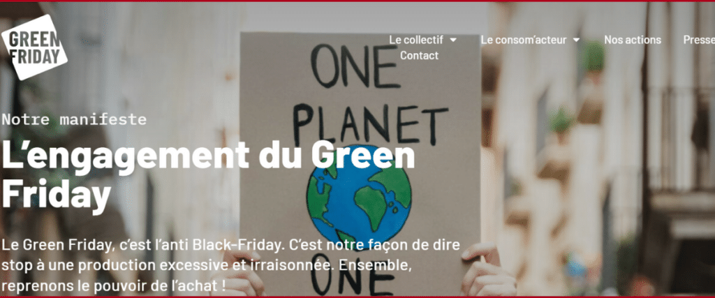 Maudit black friday, alternatives et initiatives pour une consommation responsable Présentation du collectif Green Friday