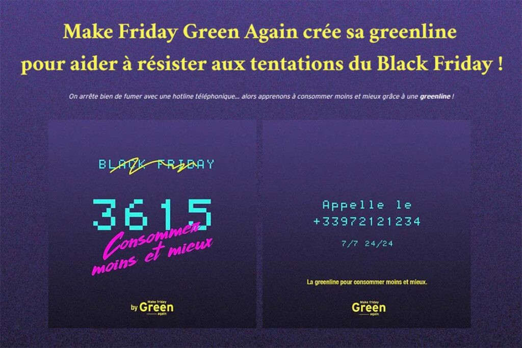 Make Friday Green Again, alternative au Black Friday - Hotline