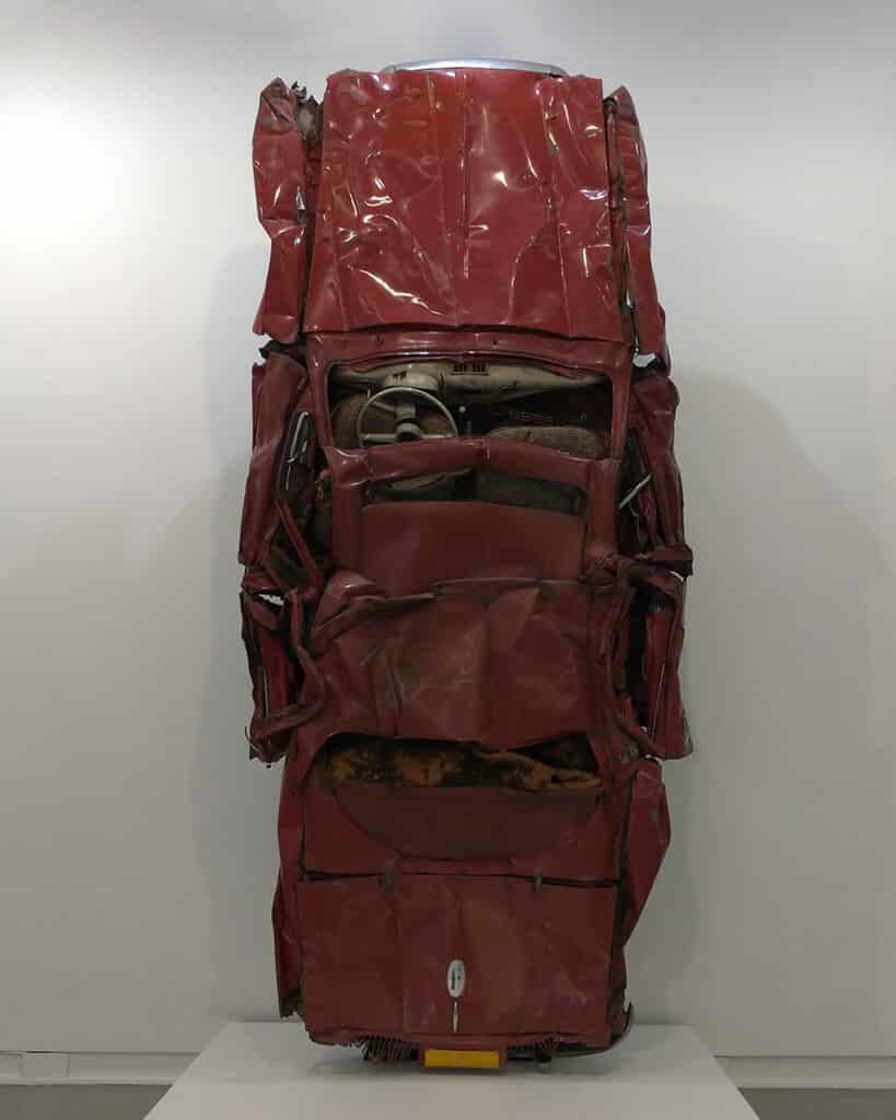 Compression de César, les première scupltures upcycling.