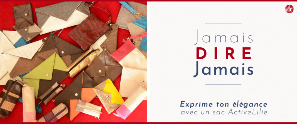 Visuel d'entête pour le billet "Jamais dire Jamais". Illustration avec un tas de pochettes en vrac