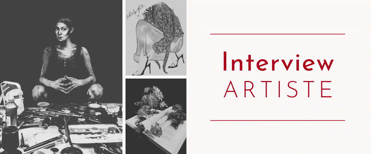 Visuel pour introduire les artistes interviewées par Lilie, créatrice de sac à main sur mesure.